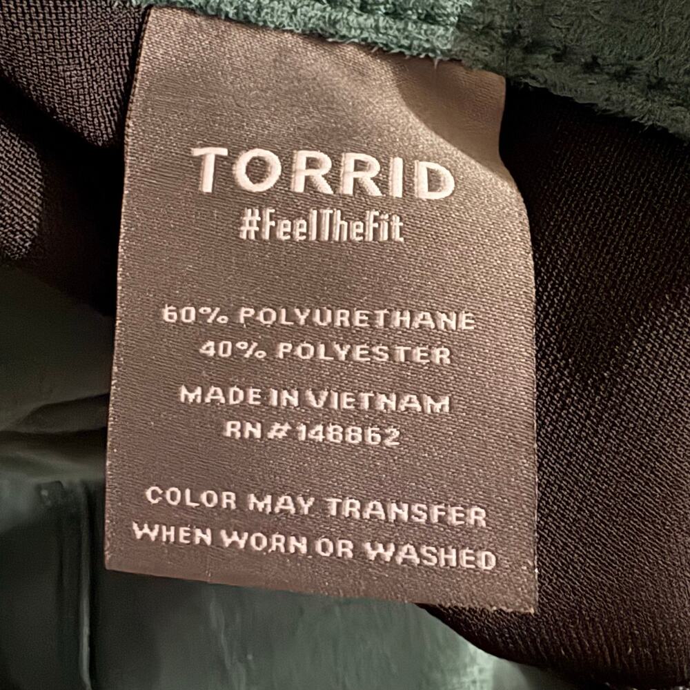 Torrid Perfect Skinny Faux Leather Pant 18T Women’s Botanical Garden Green - Picture 5 of 7